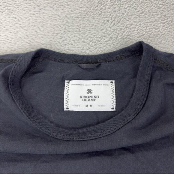 Reigning Champ 100% Pima Cotton Black Long Sleeve Shirt Men's Size Medium - Picture 5 of 10